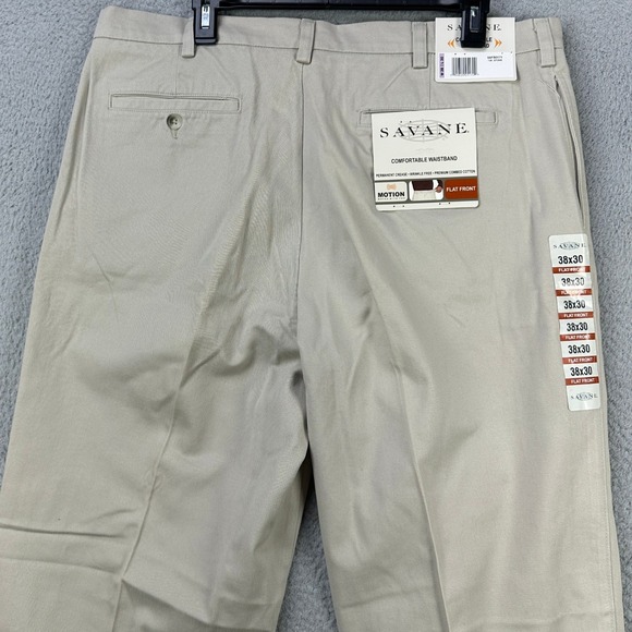 Savane Mens Dress Pants Mens 38X30 Beige Flat Front Straight Comfort Waist  NEW is available for purchase on au PAY Market - Imported Goods Online  Store Co.Ltd. | au PAY Market -